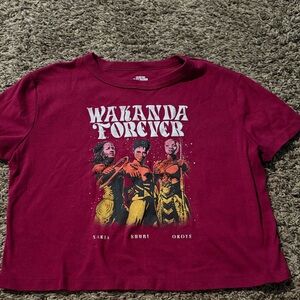 Wakanda Forever Graphic Tee - Burgundy